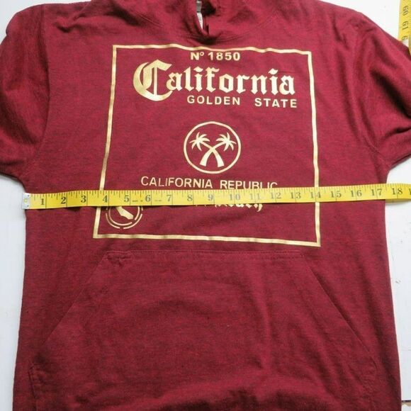 California Venice Beach Hoodie Sweatshirt Size Small Red Long Sleeve Logo - Picture 5 of 7